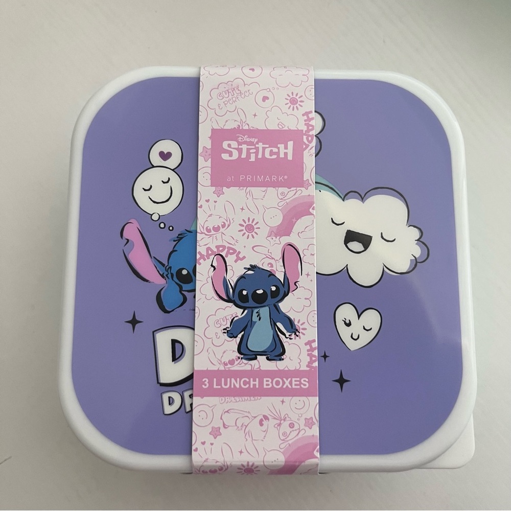 Disney Stitch Primark Lunch Box Set 3 count